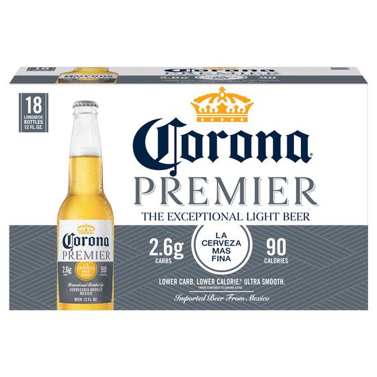 Corona Premier Mexican Lager Light Beer (18 ct, 12 fl oz)
