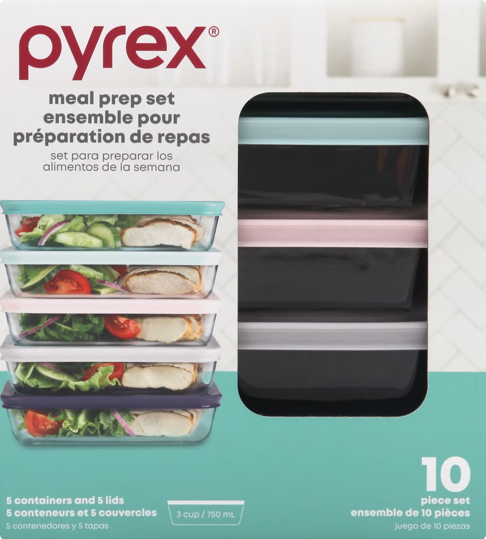 Pyrex Meal Prep Set, Multicolored
