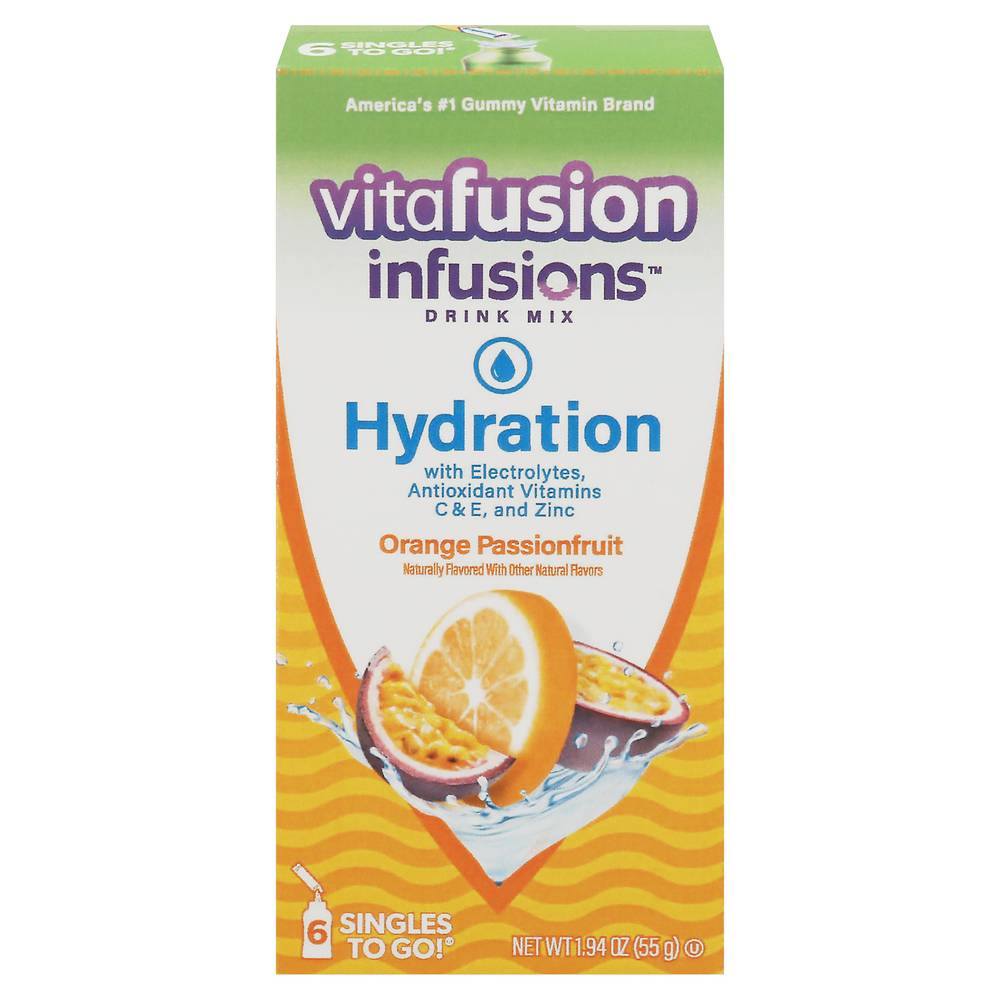 Vitafusion Infusions Hydration Orange Passionfruit Drink Mix