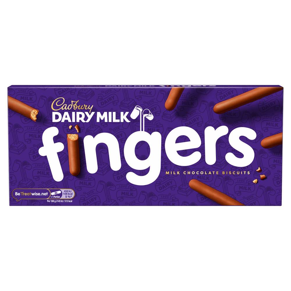 SAVE £1.00 Cadbury Milk Chocolate Biscuit Fingers 114g