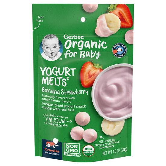 Gerber Organic Banana Strawberry Yogurt Melts (1 oz)