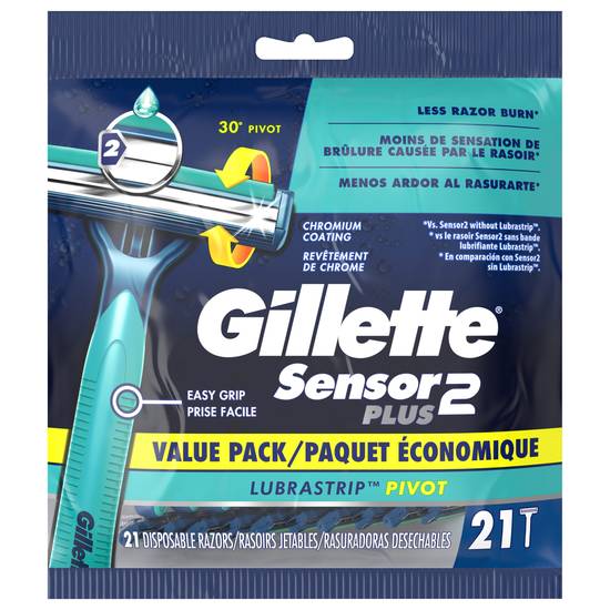 Gillette Sensor2 Plus Pivot Men's Disposable Razors
