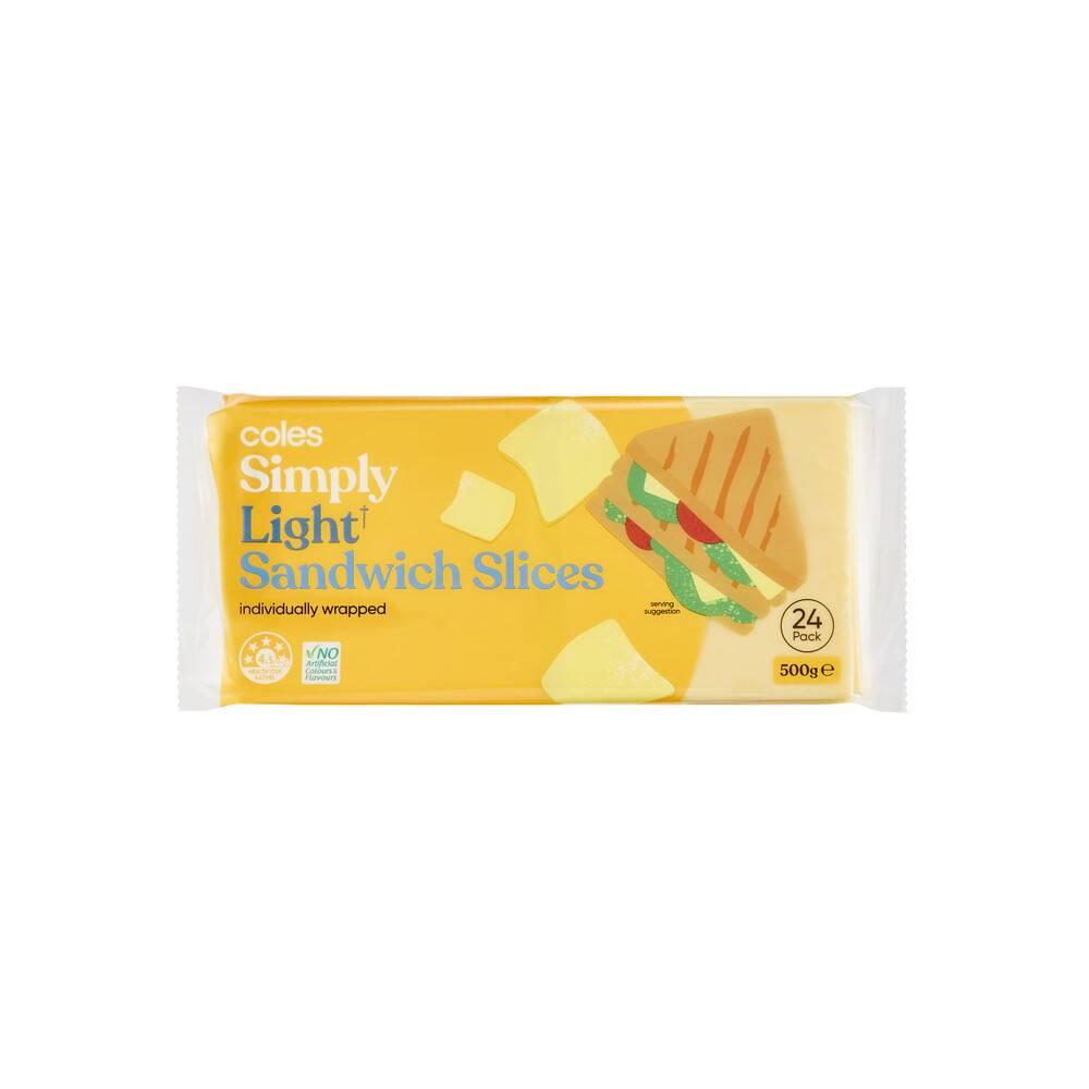 Coles Processed Lite Dairy Cheese Slices