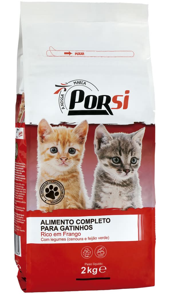 PorSi - Ração Seca para Gatinhos com Frango e Legumes 2kg