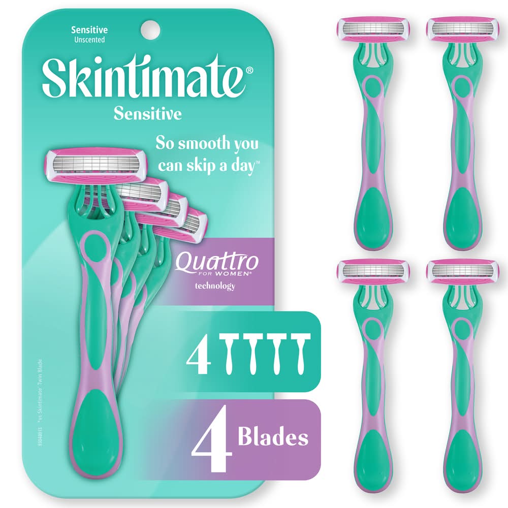 Skintimate Sensitive Skin Disposable Razors, Women (4 ct)