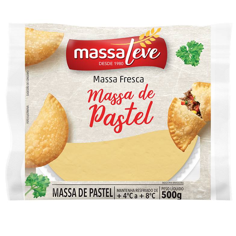 Massa Leve · Massa fresca de pastel (500 g)