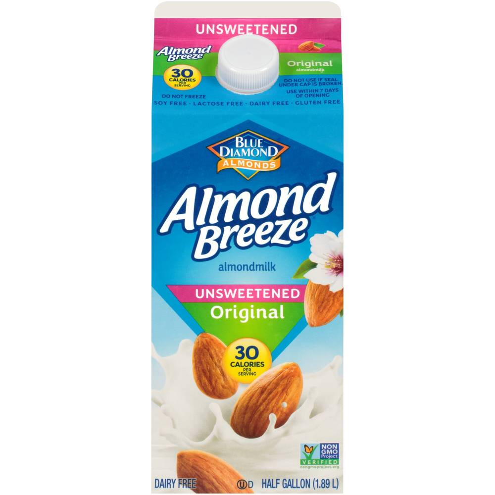 Almond Breeze Unsweetened Original Almond Milk, 64 OZ