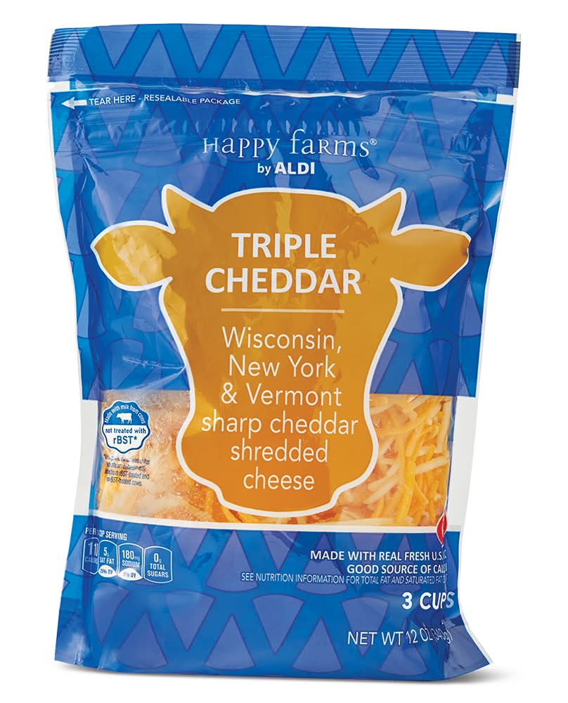 Happy Farms Shredded Triple Cheddar Cheese (12 oz)