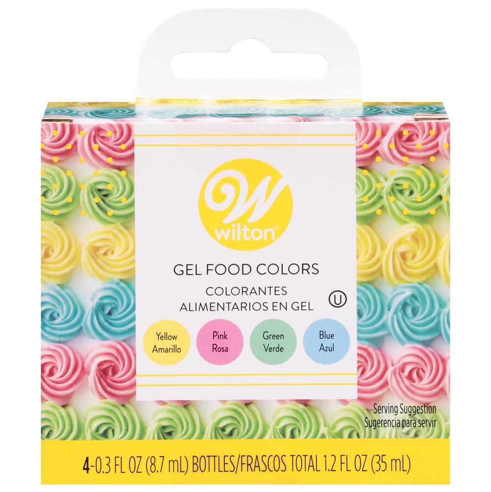 Wilton Gel Food Colors, Assorted (1.2 fl oz, 4 ct)