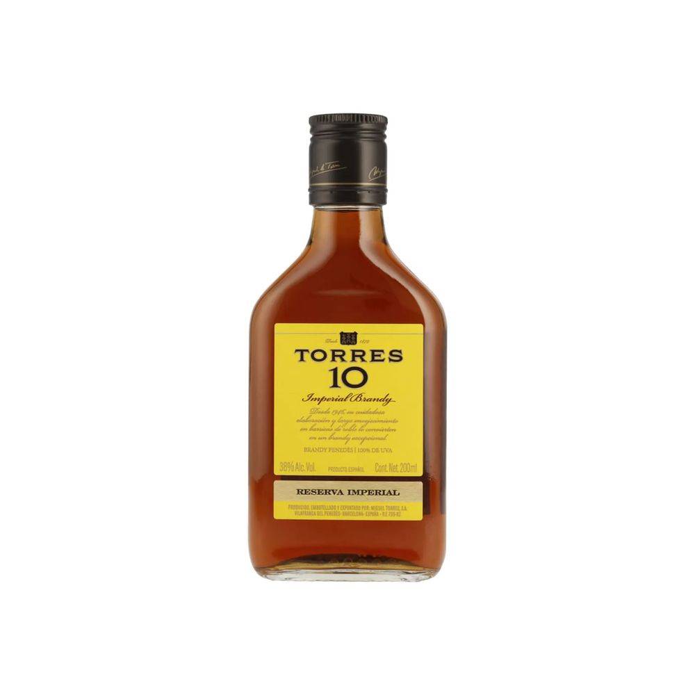 Torres brandy reserva imperial 10 (botella 200 ml)
