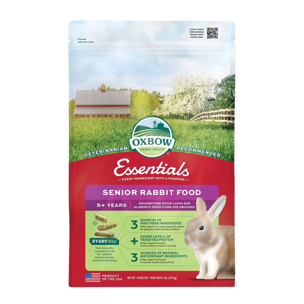 Oxbow Essentials Senior Rabbit Food (color: red, size: 4 lb)