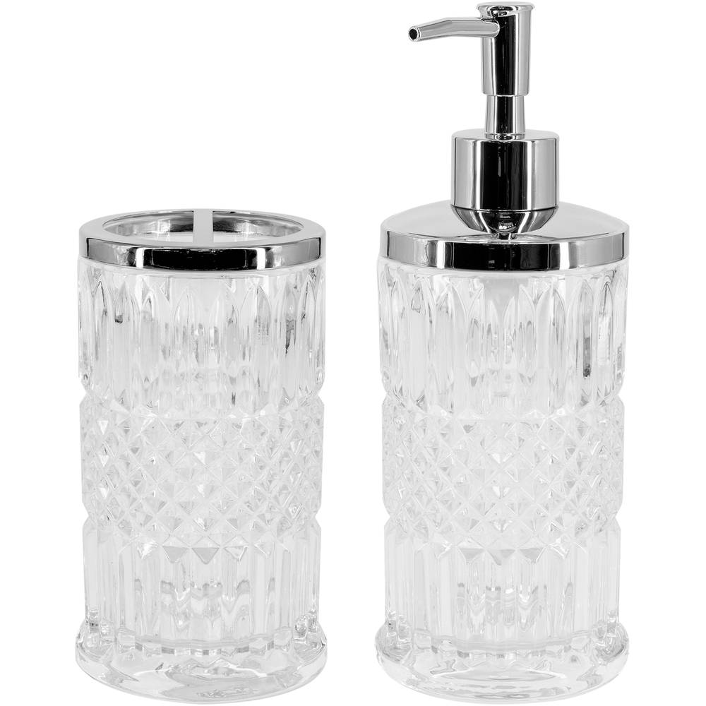 allen + roth Clear 12-oz Capacity Freestanding Soap and Lotion Dispenser | BE2820AR-CLR