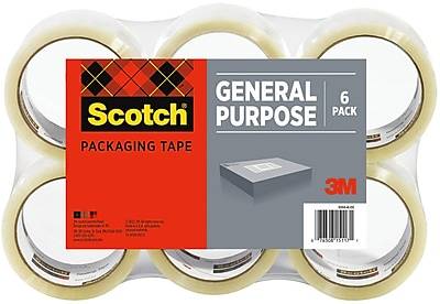 Scotch Shipping Packing Tape, 1.88 x 109 yds., Clear, 6 Pack (3350L-6)