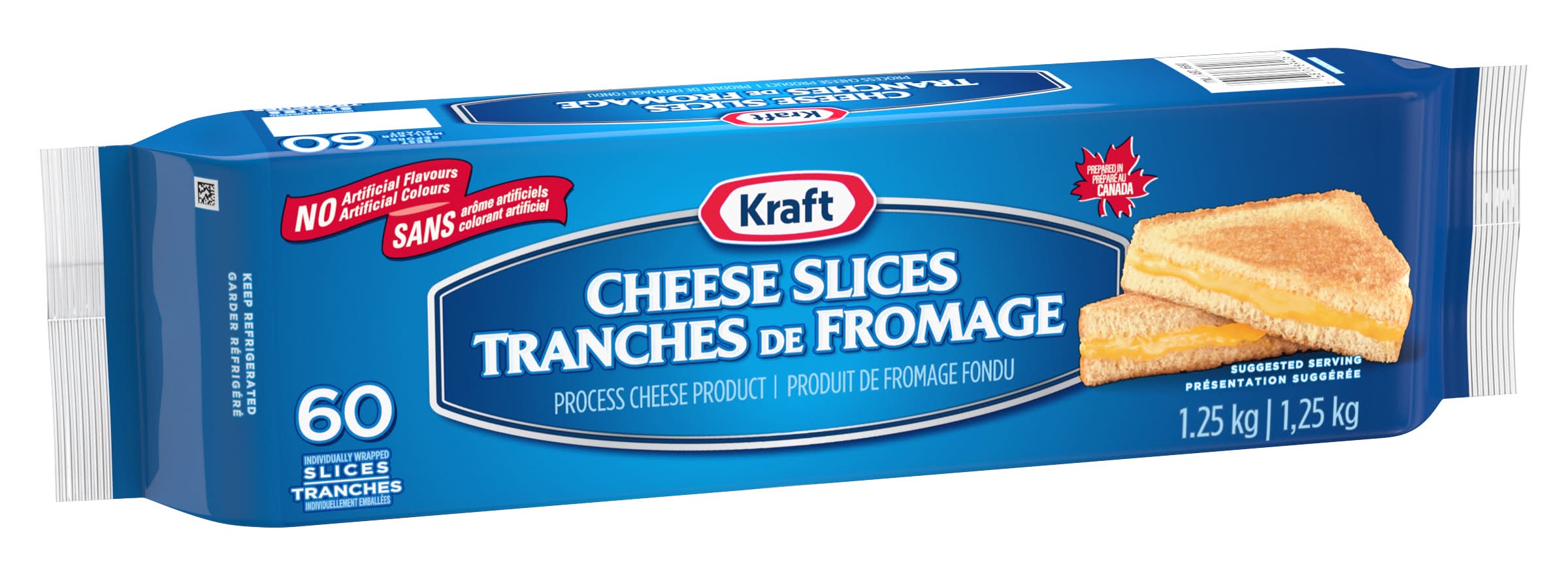 Kraft Cheese Slicesm 60 slices (1.25 kg)