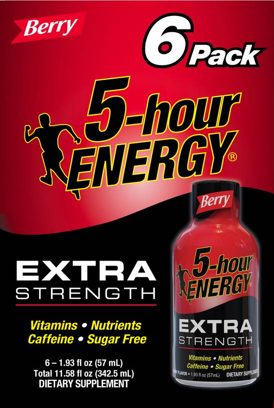 5-Hour Energy Extra Strength Berry Energy Supplement (6 ct)