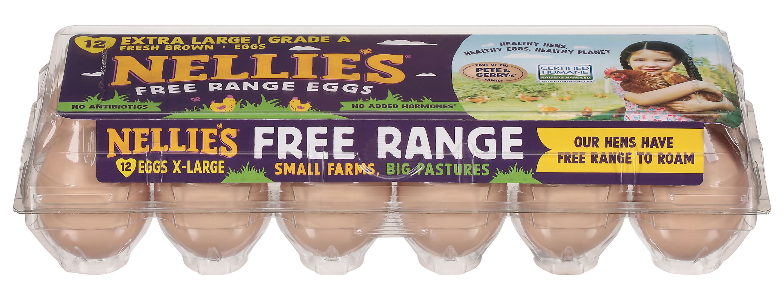 Nellie's Free Range Grade a Brown Eggs, XL (27 oz, 12 ct)