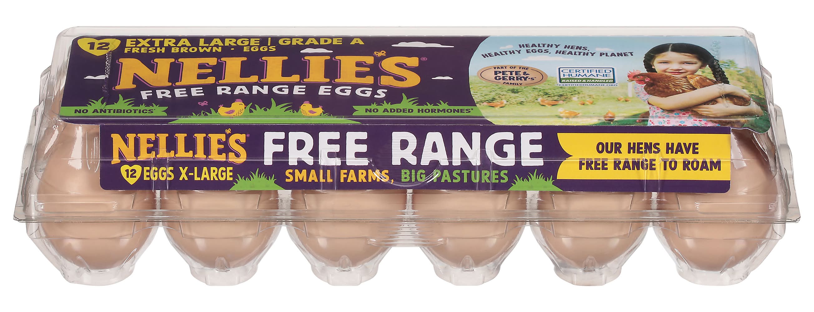 Nellie's Free Range Grade a Brown Eggs, XL (27 oz, 12 ct)