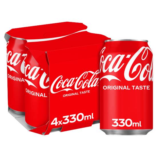 Coca-Cola Original Taste Soft Drink (4 x 330ml)