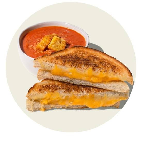 Toasted Grilled Cheese and Creamy Tomato Soup