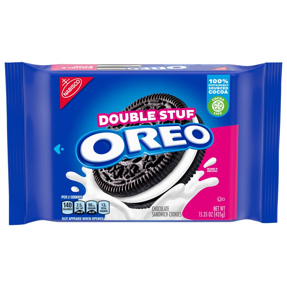 Oreo Double Stuf Sandwich Cookies, Chocolate (15.35 oz)