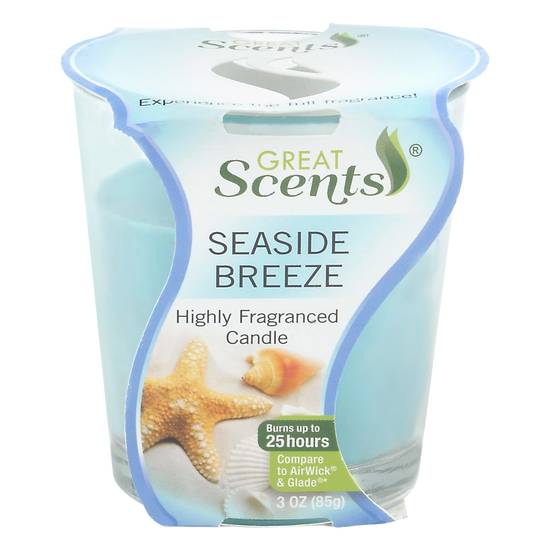 Great Scents Seaside Breeze Highly Fragranced Candle
