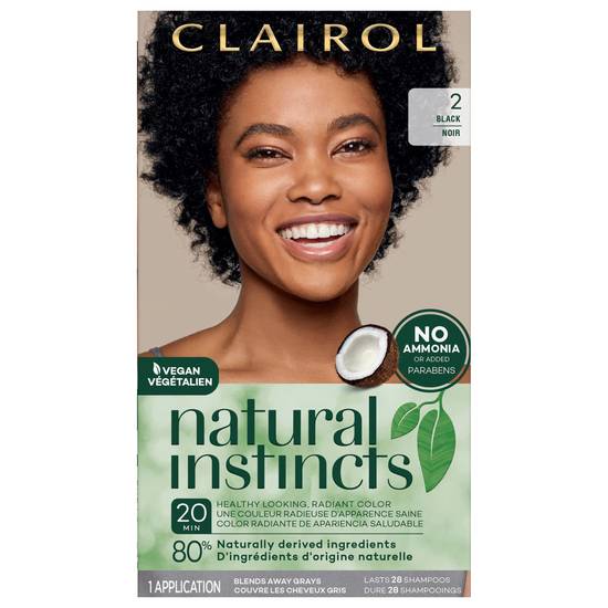Clairol Natural Instincts Hair Color, Black 2