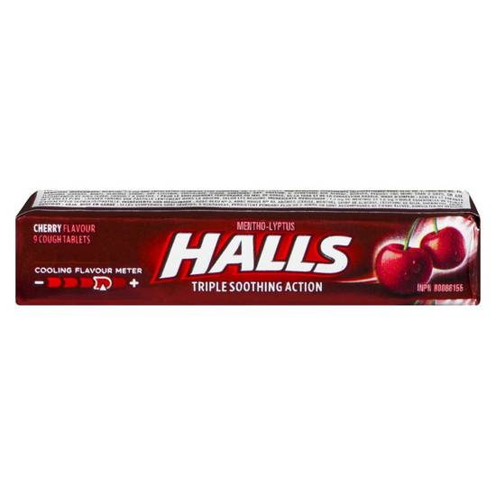 Halls Cherry Triple Soothing Action Flavour Cough Tablets (9 ct)