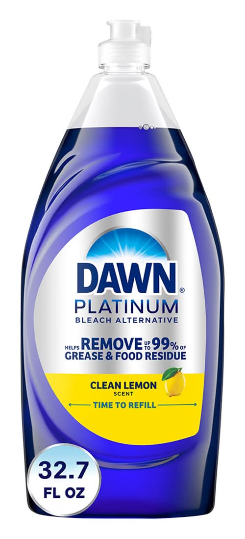 Dawn Platinum Bleach Alternative Dish Soap, Clean Lemon (32.7 fl oz)