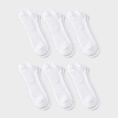 Goodfellow & Co. Men's Odor Resistant No Show Socks, 6-12 , White (6 ct)