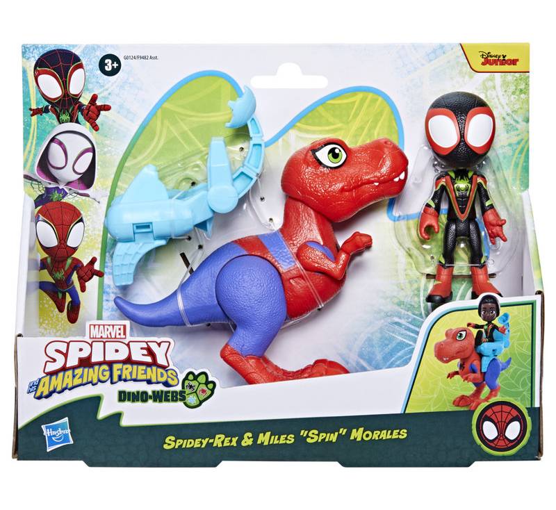 Marvel · Juguete de spidey rex y milrd spin morales (3 un)