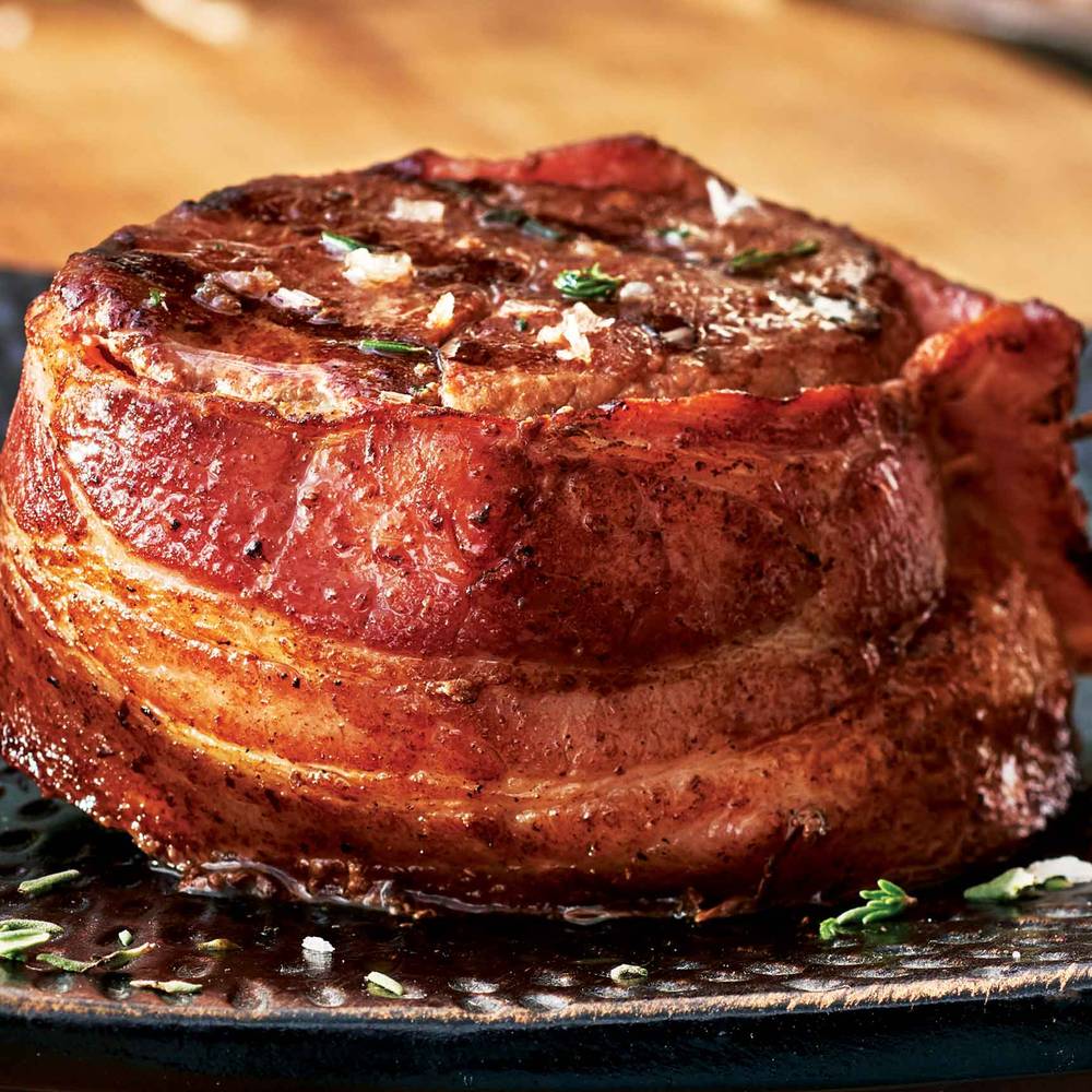 Recipe Bacon Wrapped Filet Mignon In Cast Iron Skillet Oz Bacon