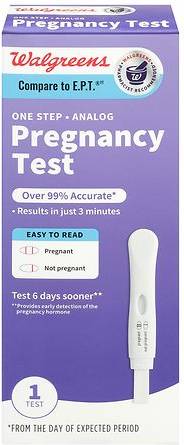 Walgreens One Step Analog Pregnancy Test Kit