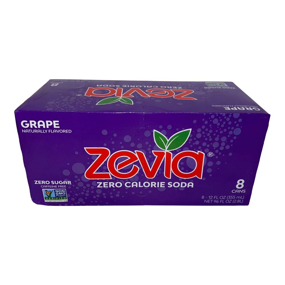Zevia Grape Zero Calorie Soda - 8pk/12 fl oz Cans