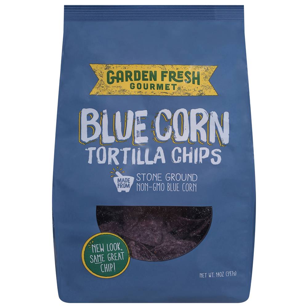 Garden Fresh Gourmet Stone Ground Blue Corn Tortilla Chips (14 oz)