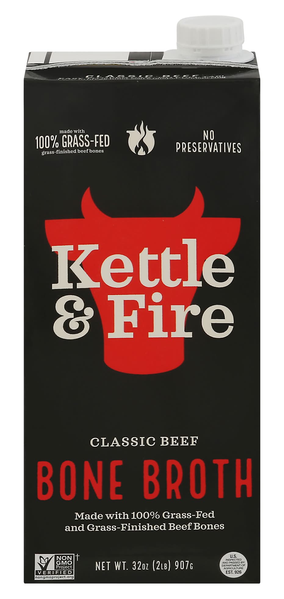 Kettle & Fire Classic Beef Bone Broth (32 oz)