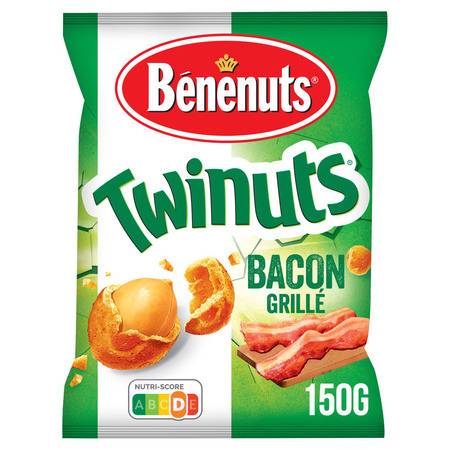 Cacahuètes enrobées saveur bacon BENENUTS TWINUTS - le sachet de 150g