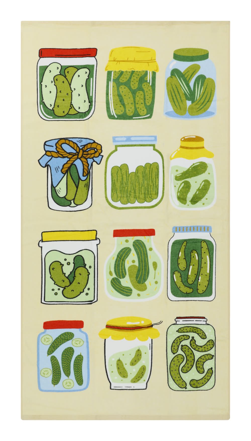 Pickle Jars Printed Beach Towels, 58x28in