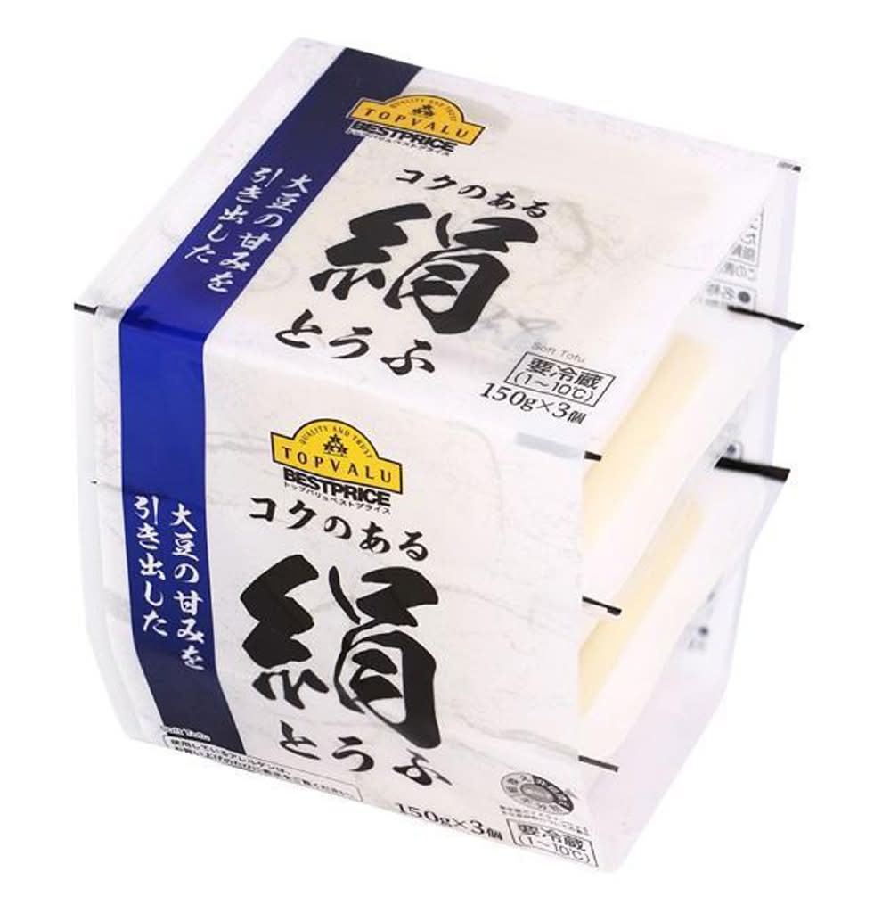 トップバリュ ベストプライス コクのある絹とうふ (150g x 3)
