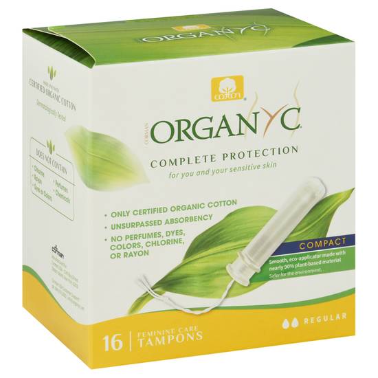 Organyc New Version of 100% Certified Organic Cotton Overnight Feminine  Pads, Heaviest Flow, Super Absorbency 2.0, 7 Count