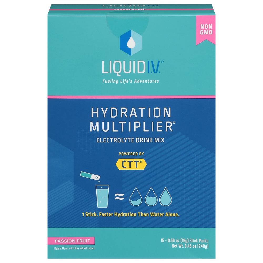 Liquid I.v. Hydration Multiplier Electrolyte Drink Mix(15 Ct) (8.4 oz) (passion fruit)