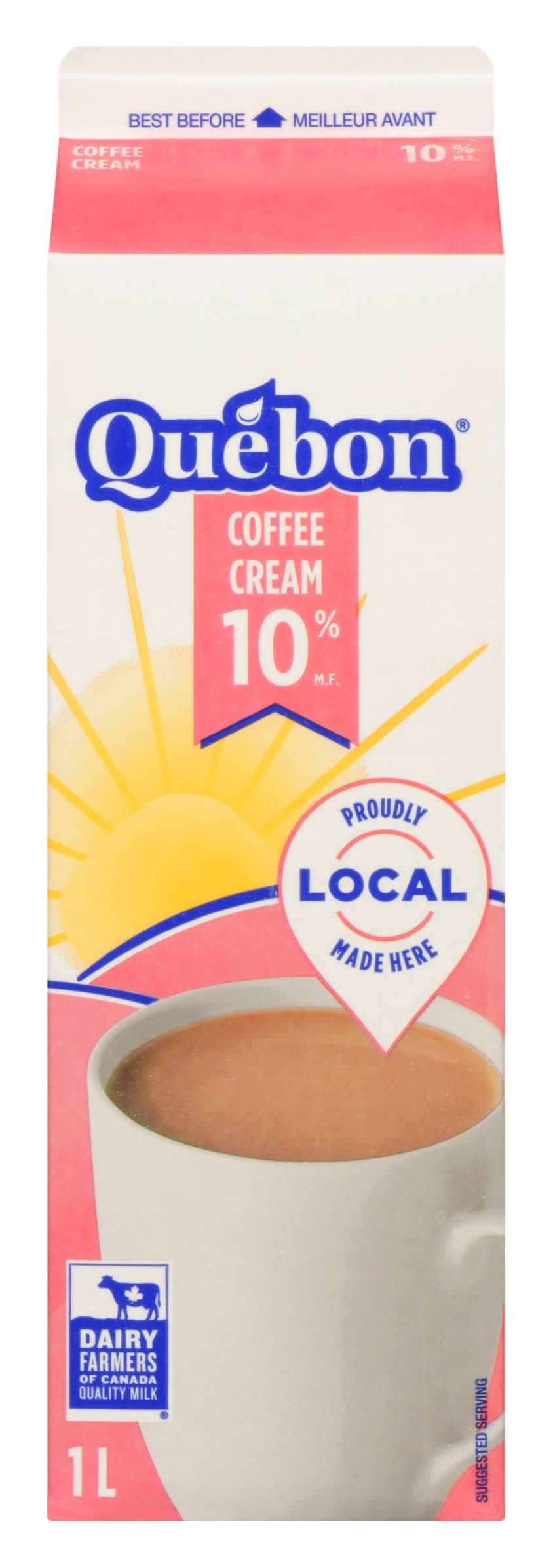 Québon crème à café 10% m.g - coffee cream 10% m.f.