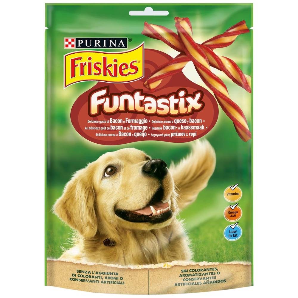 Snack perros FRISKIES sabor jamón/queso funtastix bolsa 175 gr