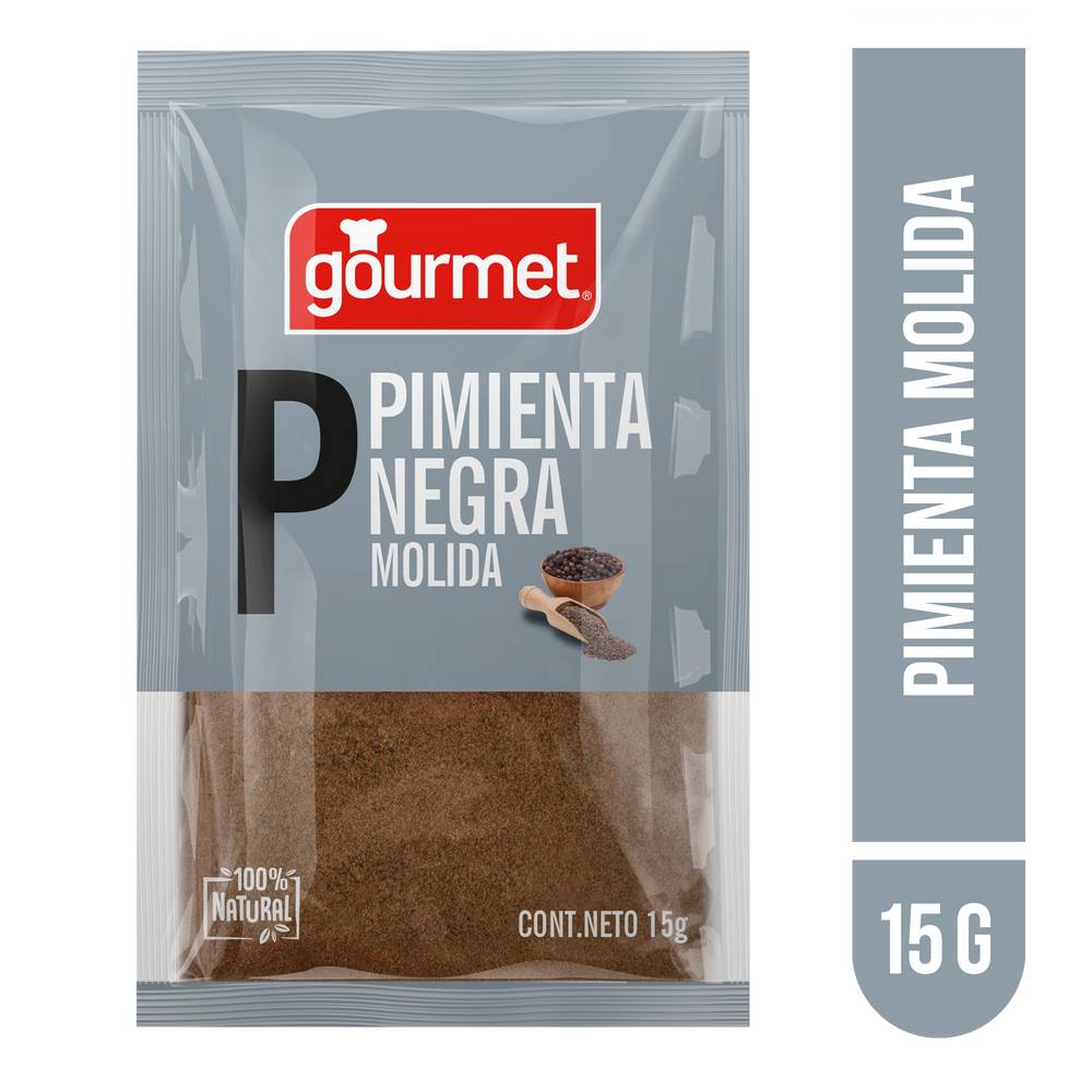 Gourmet · Pimienta negra molida (15 g)