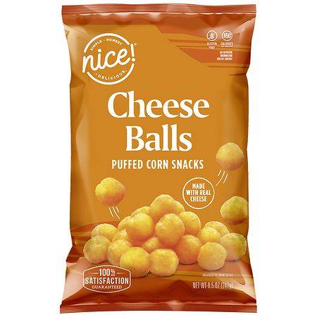 Nice! Cheese Balls Puffed Corn Snacks (8.5 oz)