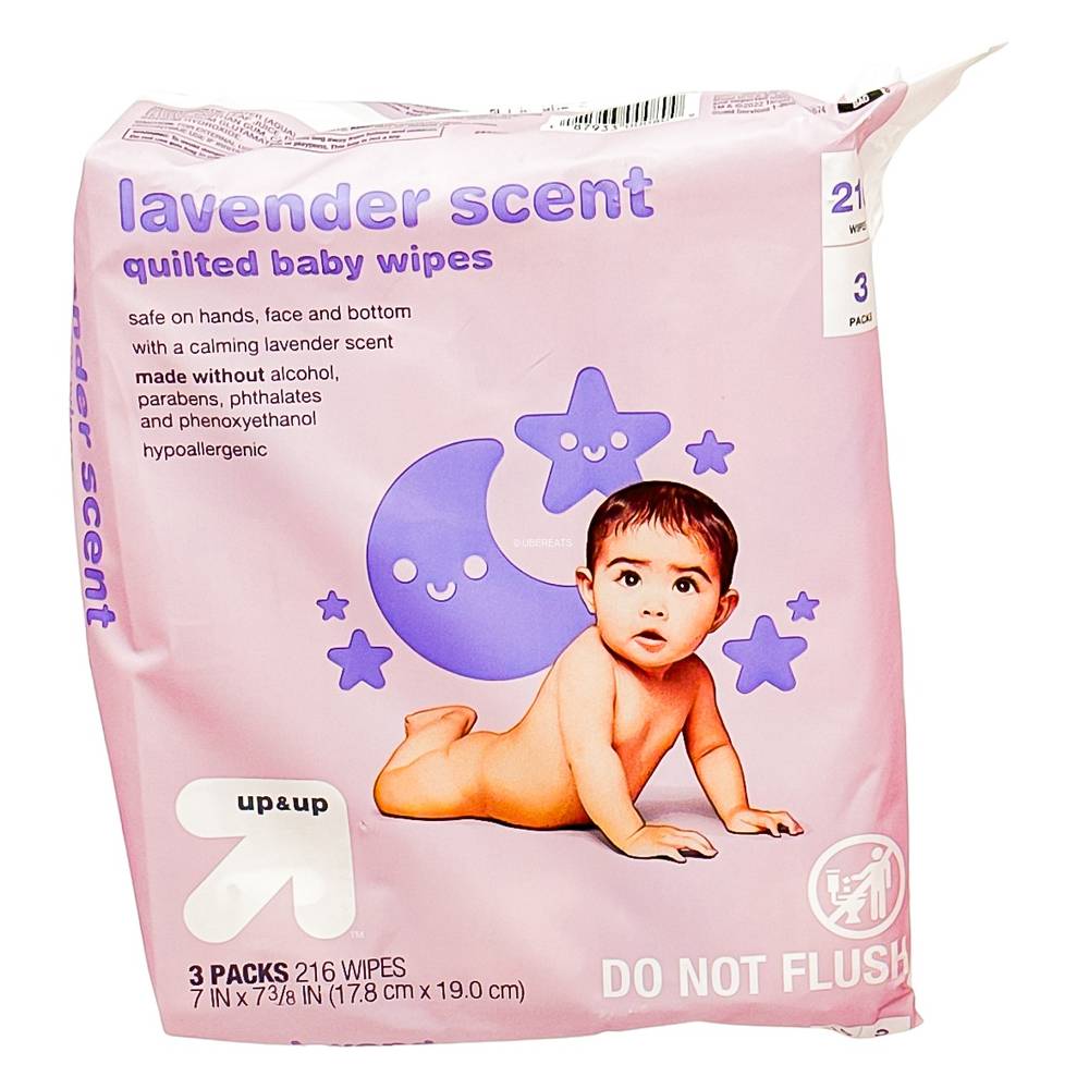 Up&Up Lavender Scent Quilted Baby Wipes (3 ct)