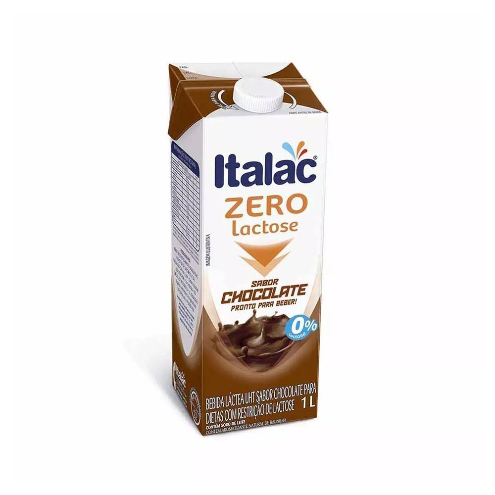 Italac bebida láctea uht zero lactose sabor chocolate (1l)