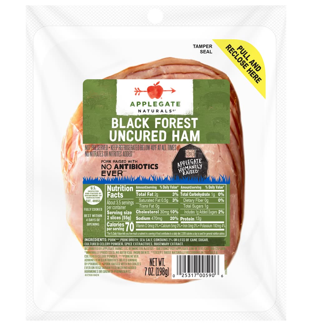 Applegate Naturals Uncured Black Forest Ham (7 oz)