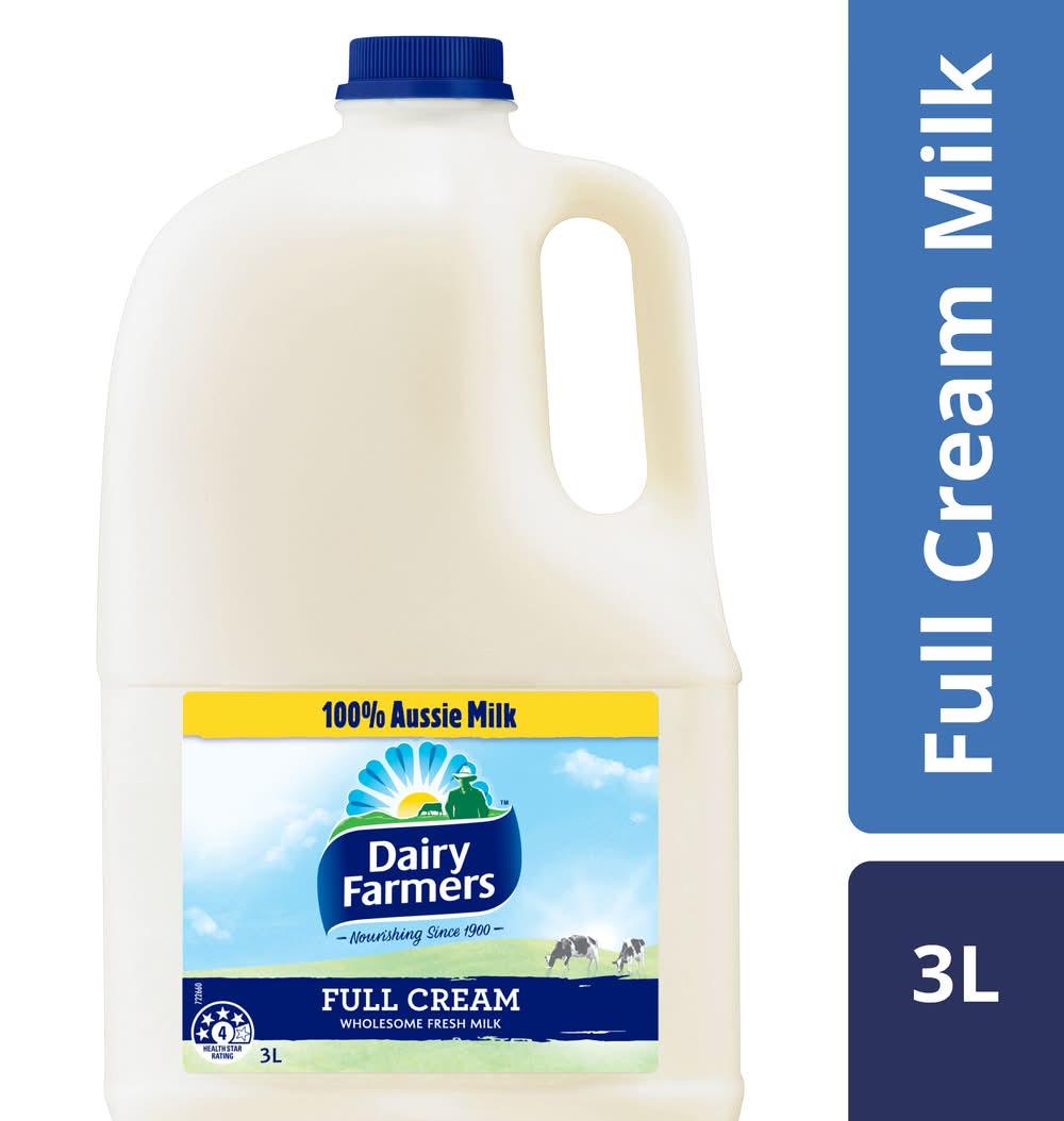 Dairy Farmers Full Cream Wholesome Fresh Milk (3L)