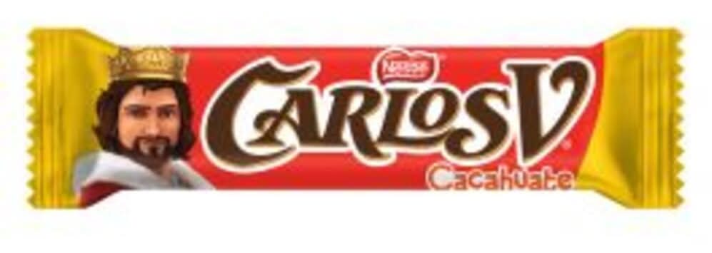 Carlos V · Chocolate con leche y cacahuates en trozos (20 g)