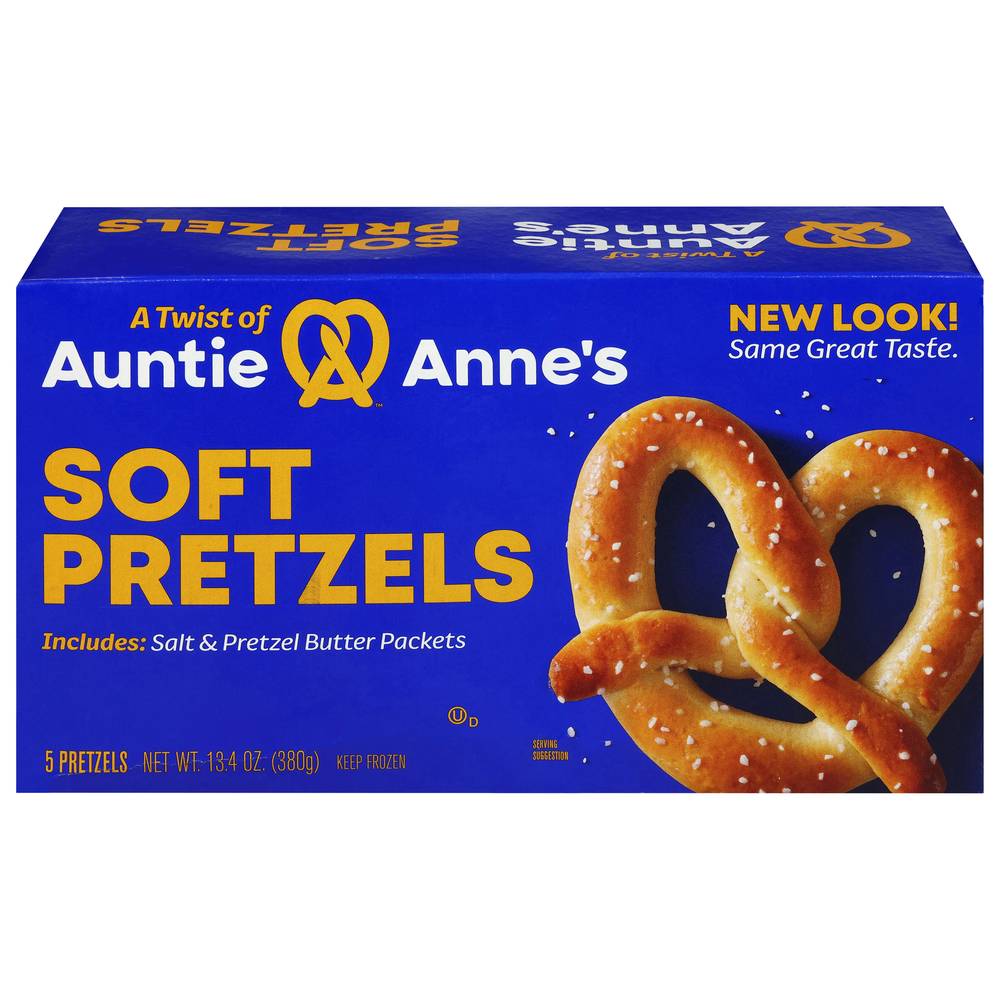 Auntie Anne's Salt & Pretzel Butter Packets Classic Soft Pretzels (13.4 oz)